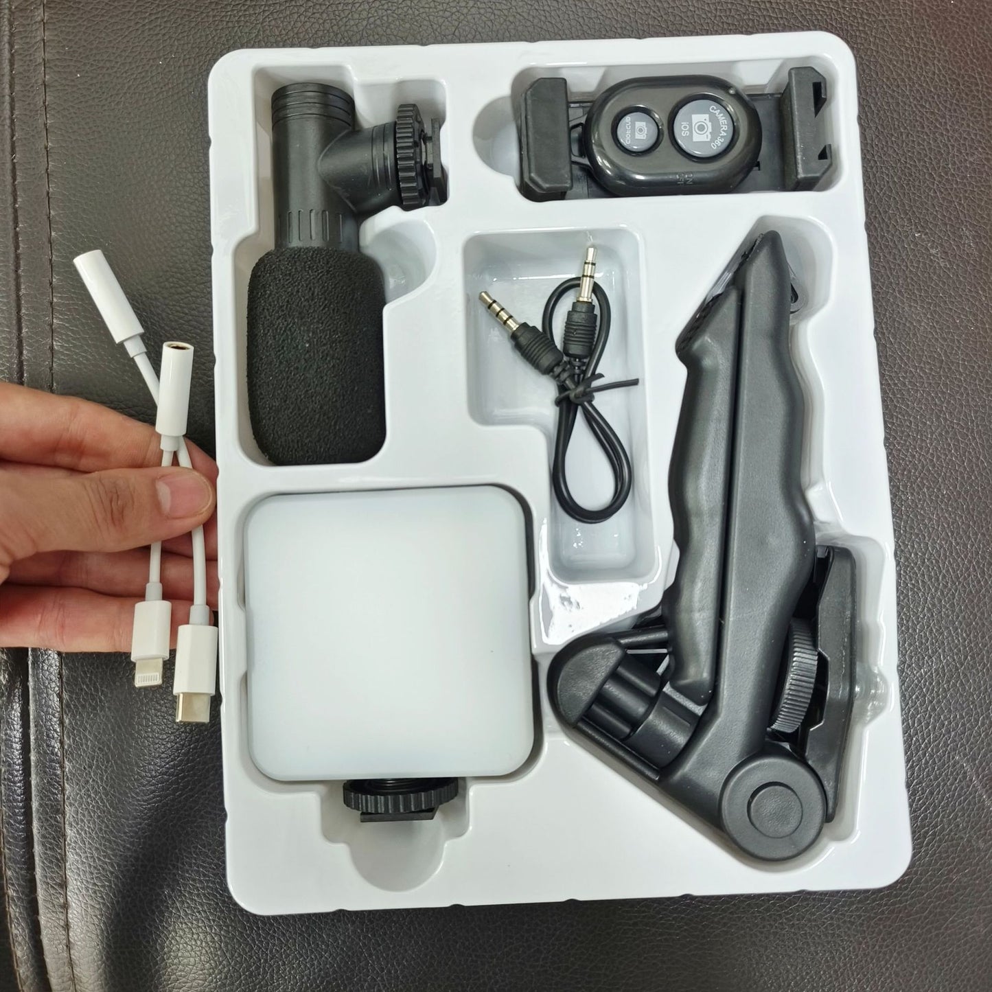 Fill Light with Microphone Set Single Reflex Conference Lamp Handheld