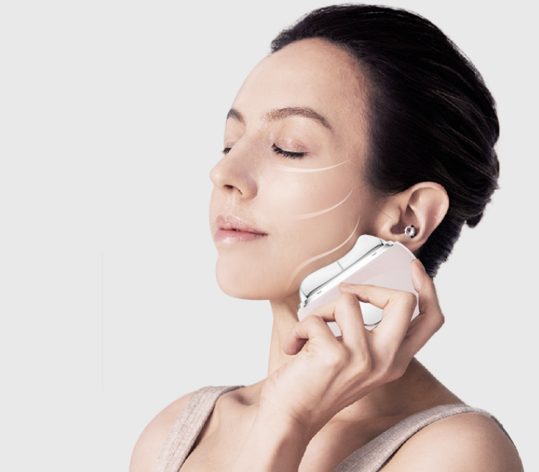 Facial and neck massage scraping board EMS micro lifting and tightening