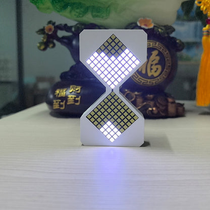 Cyber-style LED electronic sand timer: gravity-sensing, tech decompression toy