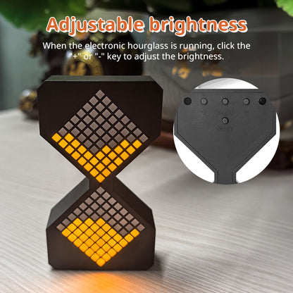 Cyber-style LED electronic sand timer: gravity-sensing, tech decompression toy