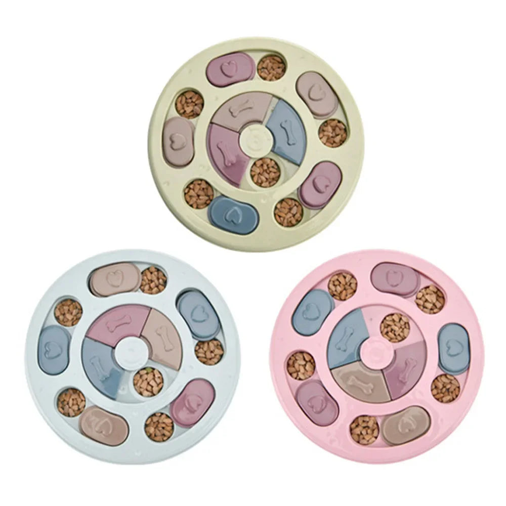 IQ Food Dispenser Slowly Eating NonSlip Bowl Pet Cat Dogs Training Game