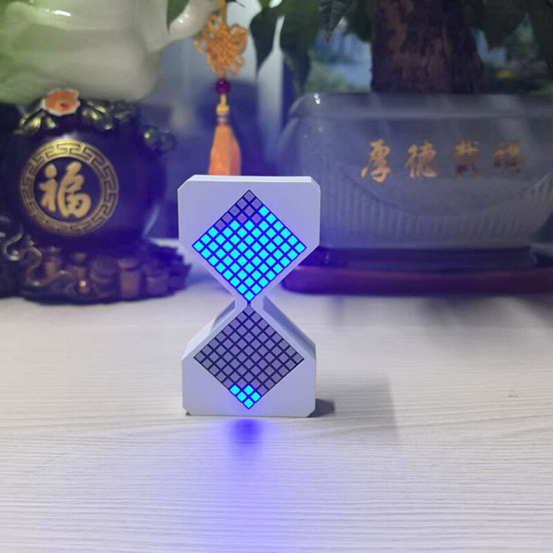 Cyber-style LED electronic sand timer: gravity-sensing, tech decompression toy