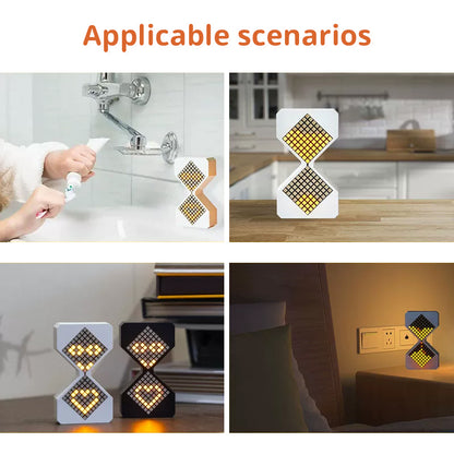 Cyber-style LED electronic sand timer: gravity-sensing, tech decompression toy