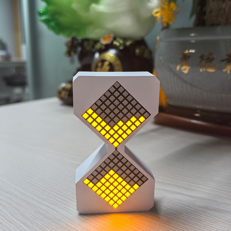 Cyber-style LED electronic sand timer: gravity-sensing, tech decompression toy